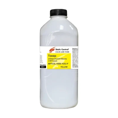 Тонер HP / Canon Universal, Yellow, 500 г, Static Control "Odyssey 3" (MPTCOL-500B-YOS3-P)