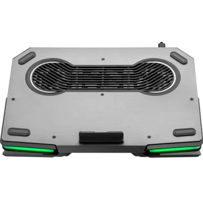 Підставка для ноутбука до 17" GamePro CP1540, Dark Grey, RGB підсвічування, 3 x 80 мм вентилятор, алюміній/пластик, 2xUSB 2.0, 360 x 262 x 26.5 мм, 1100 г, регулювання кута нахилу