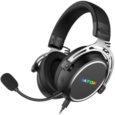 Навушники HATOR Hypergang 3 USB, Black, мікрофон (ENC), динаміки 53 мм (Hi-Res), віртуальний об'ємний звук 7.1, RGB підсвічування логотипу, 32 Ом, 112 дБ, USB Type-C (1.3 м) / USB Type-A (1 м) (ESH50) Навушники HATOR Hypergang 3 USB, Black, мікрофон (ENC), динаміки 53 мм (Hi-Res), віртуальний об'ємний звук 7.1, RGB підсвічування логотипу, 32 Ом, 112 дБ, USB Type-C (1.3 м) / USB Type-A (1 м) (ESH50)