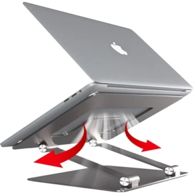 Підставка для ноутбука до 17.3" OfficePro LS111G, Grey, алюміній/силікон, регулювання нахилу Підставка для ноутбука до 17.3" OfficePro LS111G, Grey, алюміній/силікон, регулювання нахилу