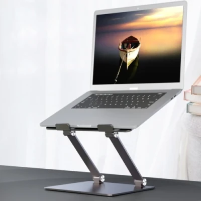 Підставка для ноутбука до 17.3" OfficePro LS111G, Grey, алюміній/силікон, регулювання нахилу Підставка для ноутбука до 17.3" OfficePro LS111G, Grey, алюміній/силікон, регулювання нахилу