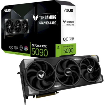 Відеокарта GeForce RTX 5090, Asus, TUF GAMING, 32Gb GDDR7, 512-bit, 2xHDMI/3xDP, 2437/28000 MHz, 16-pin (TUF-RTX5090-32G-GAMING)