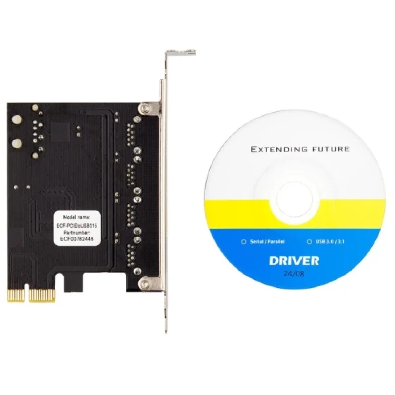 Плата розширення Frime PCI-E x1, 4xUSB 3.0, чіп NEC720201, живлення Molex (ECF-PCIEtoUSB015)