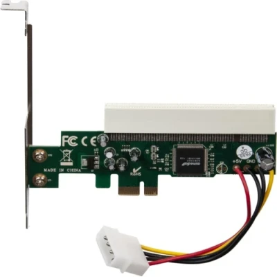 Контролер Frime PCI-E x1 - PCI, чіп ASM1083, живлення Molex (ECF-PCIEtoPCI001)