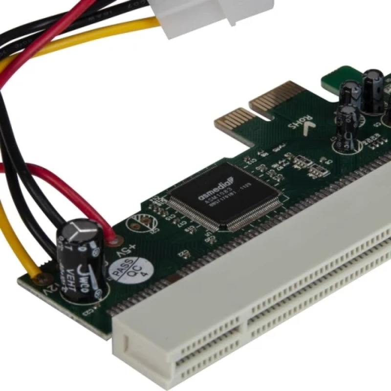Контролер Frime PCI-E x1 - PCI, чіп ASM1083, живлення Molex (ECF-PCIEtoPCI001)