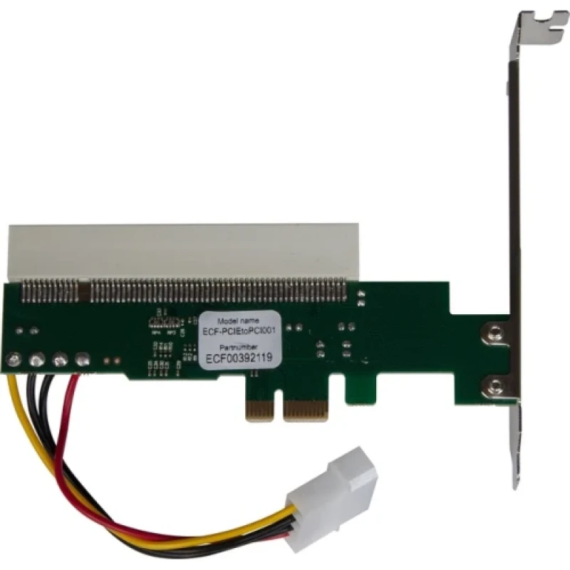 Контролер Frime PCI-E x1 - PCI, чіп ASM1083, живлення Molex (ECF-PCIEtoPCI001)
