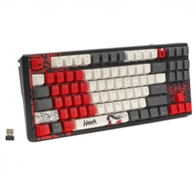 Клавіатура бездротова Bloody WS87, Naraka, Bluetooth / USB 2.4GHz / USB, механічна (перемикачі BLMS Red Plus), RGB-підсвічування, акумулятор Клавіатура бездротова Bloody WS87, Naraka, Bluetooth / USB 2.4GHz / USB, механічна (перемикачі BLMS Red Plus), RGB-підсвічування, акумулятор
