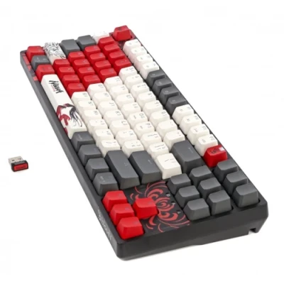 Клавіатура бездротова Bloody WS87, Naraka, Bluetooth / USB 2.4GHz / USB, механічна (перемикачі BLMS Red Plus), RGB-підсвічування, акумулятор Клавіатура бездротова Bloody WS87, Naraka, Bluetooth / USB 2.4GHz / USB, механічна (перемикачі BLMS Red Plus), RGB-підсвічування, акумулятор