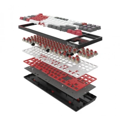 Клавіатура бездротова Bloody WS87, Naraka, Bluetooth / USB 2.4GHz / USB, механічна (перемикачі BLMS Red Plus), RGB-підсвічування, акумулятор Клавіатура бездротова Bloody WS87, Naraka, Bluetooth / USB 2.4GHz / USB, механічна (перемикачі BLMS Red Plus), RGB-підсвічування, акумулятор
