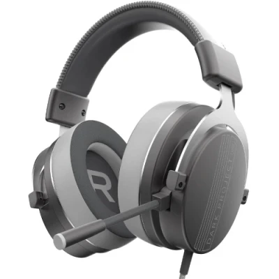 Навушники Dark Project One Vexo Grey, Mini jack 3.5 мм, поворотний мікрофон, 32 Ом, 95 дБ, кабель 1.5 м (DPO_VEXO_WIRED_GREY)