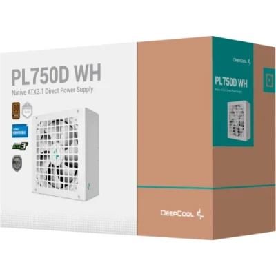 Блок живлення 750 Вт, Deepcool PL750D, White, 80+ Bronze, Active PFC, 12 см HYB, 2xMolex / 6xSATA / 1x16-pin / 3x6+2-pin / 2x4+4-pin / 1x20+4-pin, захист OPP/OVP/SCP/OTP/OCP/UVP/SIP/NLO, ATX12V V3.0 (R-PL750D-FC0W-EU-V2) Блок живлення 750 Вт, Deepcool PL750D, White, 80+ Bronze, Active PFC, 12 см HYB, 2xMolex / 6xSATA / 1x16-pin / 3x6+2-pin / 2x4+4-pin / 1x20+4-pin, захист OPP/OVP/SCP/OTP/OCP/UVP/SIP/NLO, ATX12V V3.0 (R-PL750D-FC0W-EU-V2)