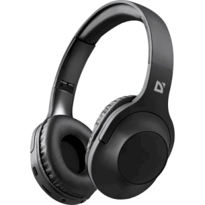 Навушники бездротові Defender FreeMotion B445, Black, Bluetooth, Mini jack 3.5 мм, USB-C, мікрофон, 32 Ом, 118 дБ, microSD, час роботи до 25 годин, радіус дії до 10 м (63445)