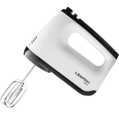 Міксер Liberton LHM-2806, White/Black, 600W, ручний, 6 швидкостей, вінчики, гаки для замісу тіста, корпус з ABS пластику