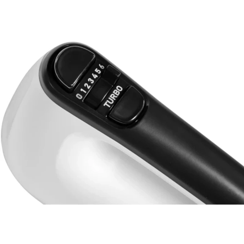 Міксер Liberton LHM-2806, White/Black, 600W, ручний, 6 швидкостей, вінчики, гаки для замісу тіста, корпус з ABS пластику