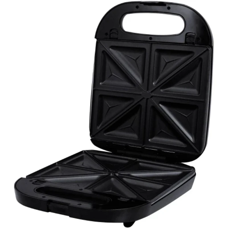 Мультимейкер Liberton LSM-5107, Black/Silver, 1400W, 4в1 гриль, трикутні сендвічі 4шт, бельгійські вафлі 2шт, горішки 12шт, антипригарне покриття, індикатор живлення та готовності, автоматичний контроль температури
