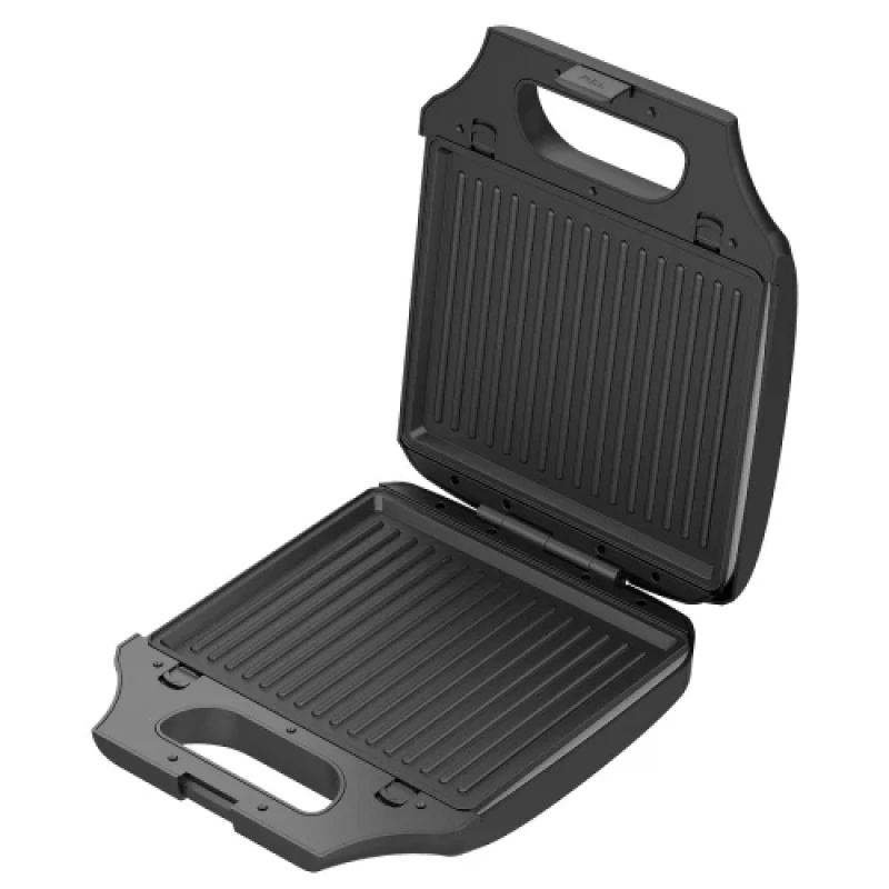 Мультимейкер Liberton LSM-5108, Black/Silver, 1400W, 4в1 гриль, трикутні сендвічі 4шт, бельгійські вафлі 2шт, горішки 12шт, антипригарне покриття, індикатор живлення та готовності, автоматичний контроль температури