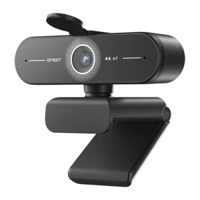 Веб-камера Emeet C60E 4K, Black, 3840x2160 / 30 fps, мікрофон, автофокус, кут огляду 73°, шторка конфіденційності, USB 2.0