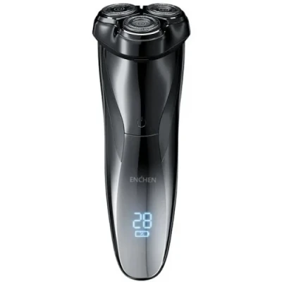 Електробритва Xiaomi Enchen BlackStone C, Black, 3 головки, для "сухого" гоління, роторна, індикатор рівня заряду, триммер, Type-C, акумулятор
