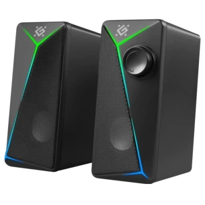 Акустична система 2.0 Defender J5, Black, 6 Вт, 3.5 мм, LED підсвічування, живлення від USB, 1 м (65965)