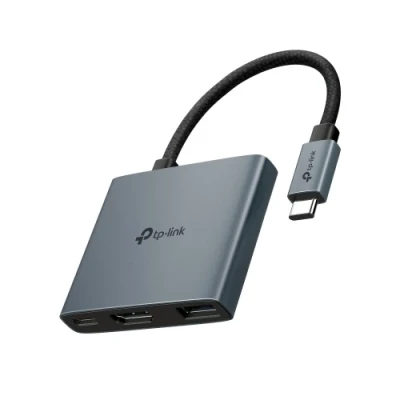 Хаб USB TP-Link "3-in-1", Grey, Type-C 3.1 - 1xType-C (100 Вт) / 1xUSB 3.0 / HDMI 4K, 18 см, алюмінієвий корпус (UH3020C)