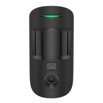 Бездротовий датчик руху Ajax HDR MotionCam (PhOD), Jeweller, Black, 2xCR123A, функція фото за тривогою, дальність радіосигналу до 1700 м, виявлення руху до 12 м, імунітет до тварин зростанням до 50 см, ІЧ-підсвічування (000053985)
