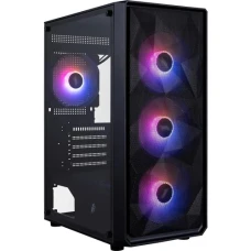 Корпус 1stPlayer FD3-M, Black, без БЖ, Mini Tower, для Micro ATX / Mini ITX, 1xUSB 3.0 / 2xUSB 2.0, макс. CPU - 155 мм / VGA - 290 мм, 4x120 мм ARGB, бічна панель із загартованого скла (FD3-M-BK-4F7)