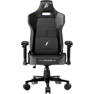 Ігрове крісло 1stPlayer K3 Fabric Black, pu+тканина, максимально допустиме навантаження 140 кг, регульована спинка з кутом нахилу до 150 градусів, збільшена фактура, регулювання висоти підголовника