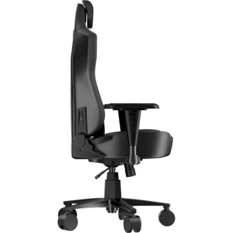 Ігрове крісло 1stPlayer K3 Fabric Black, pu+тканина, максимально допустиме навантаження 140 кг, регульована спинка з кутом нахилу до 150 градусів, збільшена фактура, регулювання висоти підголовника