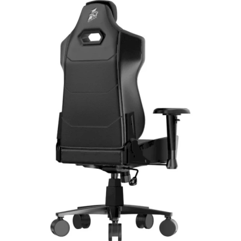 Ігрове крісло 1stPlayer K3 Fabric Black, pu+тканина, максимально допустиме навантаження 140 кг, регульована спинка з кутом нахилу до 150 градусів, збільшена фактура, регулювання висоти підголовника