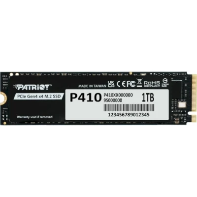 Твердотільний накопичувач SSD 1Tb, Patriot P410, PCI-E 4.0 x4, M.2 2280, 3D TLC, 5000/4500 МБ/с (P410P1TBM28H)