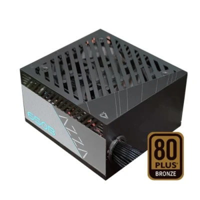 Блок живлення 650 Вт, AZZA, Black, 80+ Bronze, 12 см, 2xMolex / 6xSATA / 1x16-pin / 2x6+2-pin / 1x20+4-pin / 1x4+4-pin, захист OVP/OPP/SCP/UVP/OCP/OTP, ATX3.1 (PSAZ-650B(ATX3.1))