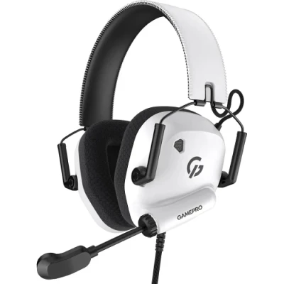 Навушники GamePro Genesis Mercury (HS120W), White, Mini jack 3.5 мм, вбудований мікрофон, 16 Ом, 115 дБ, кабель 2 м