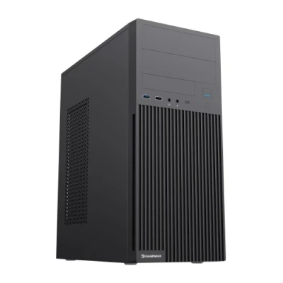 Корпус GameMax ET215, Black, без БЖ, Midi Tower, ATX / Micro ATX / Mini ITX, 1хType-C / 2хUSB 3.0, макс. CPU - 145 мм / VGA - 310 мм (ET-215-NP-2U3TYC)
