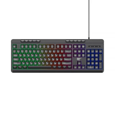 Клавіатура Havit KB907L, Black, USB, мембранна, RGB підсвічування, 144 кнопок, 1.5 м (HV-KB907L-BK)