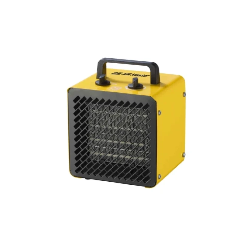 Обігрівач теплова гармата 2E Ceramic 2E-AHC2000S, Yellow/Black, 2 кВт, електрична, площа обігріву 20м2, витрата повітря 142 м3/год, керамічний нагрівальний елемент, захист від перегріву, термостат