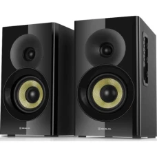 Колонки 2.0 REAL-EL S-470 Black, 2 x 30 Вт, HDMI, USB, AUX, Bluetooth, МДФ, пульт ДК (EL121200018)