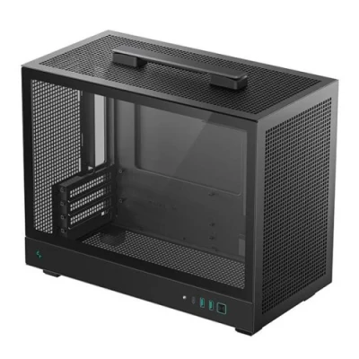 Корпус Deepcool CH160 PLUS, Black, без БЖ, Mini Tower, MicroATX / Mini ITX, 1xType-C / 2xUSB 3.0, макс. CPU - 164 мм / GPU - 342 мм, бічна панель із загартованого скла (R-CH160-BKNGM0-G)