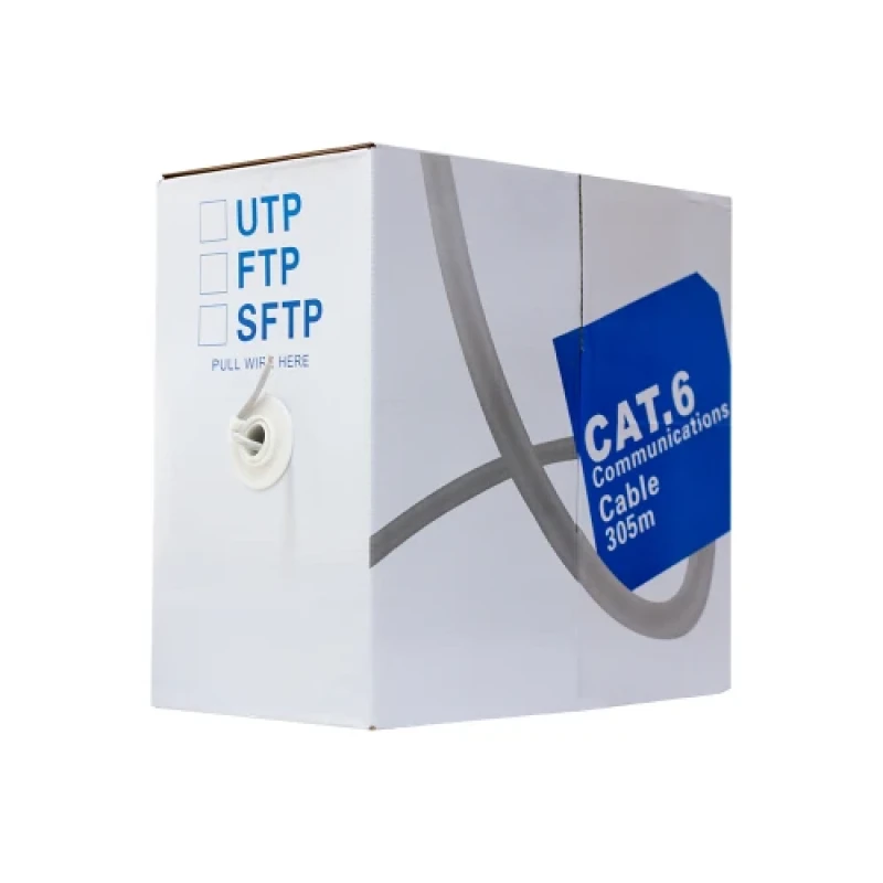 Кабель UTP, CCA, для внутрішньої прокладки, 4x2x0,48 мм, кат.6, GTL, бухта 305 м (GTLUTP42486305)