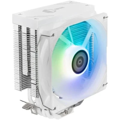 Кулер для процесора Qube ST-6U3-ST, White, алюміній/мідь, 1x120 мм ARGB, для Intel 1851/1700/1200/115x, AMD AM5/AM4, до 160 Вт