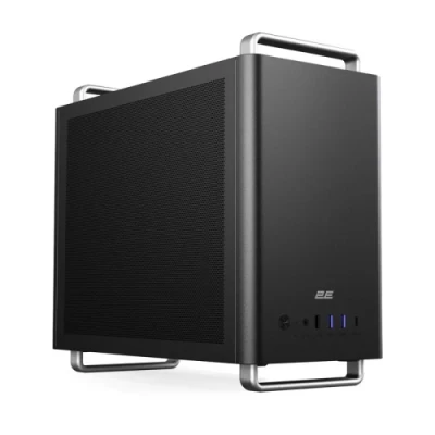 Корпус 2E Credo V300B Mesh, Black, без БЖ, Mini Tower, для Micro ATX / Mini ITX, 1xType-C / 2xUSB 3.0 / 1xUSB 2.0, макс. CPU - 160 мм / VGA - 310 мм, 1x90 мм (2E-V300B-MH)