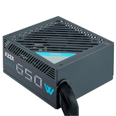 Блок живлення 650 Вт, AZZA, Black, 80+ Bronze, 12 см, 2xMolex / 5xSATA / 2x6+2-pin / 1x20+4-pin / 1x4+4-pin, захист UVP/OVP/OPP/OCP/SCP (PSAZ-650B)
