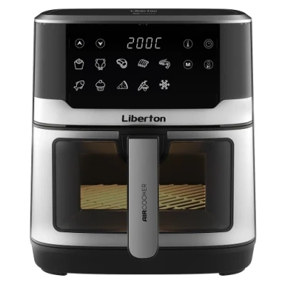 Мультипіч Liberton LAF-3211, Black/Inox, 1700W, 6,5л, 10 програм, керування сенсорне, таймер, автовідключення, антипригарне покриття чаші, 80-200 ˚C