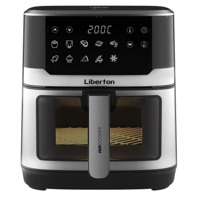 Мультипіч Liberton LAF-3211, Black/Inox, 1700W, 6,5л, 10 програм, керування сенсорне, таймер, автовідключення, антипригарне покриття чаші, 80-200 ˚C