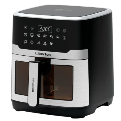 Мультипіч Liberton LAF-3211, Black/Inox, 1700W, 6,5л, 10 програм, керування сенсорне, таймер, автовідключення, антипригарне покриття чаші, 80-200 ˚C