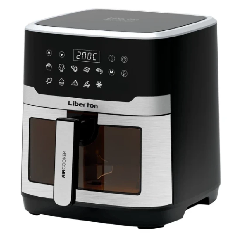 Мультипіч Liberton LAF-3211, Black/Inox, 1700W, 6,5л, 10 програм, керування сенсорне, таймер, автовідключення, антипригарне покриття чаші, 80-200 ˚C