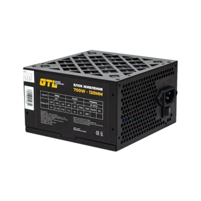 Блок живлення 700 Вт, GTL, Black, 120 мм, 2xMolex / 3xSATA / 1x6+2-pin / 1x4+4-pin / 1x24-pin, захист SCP / OCP / OVP / UVP, пласкі чорні кабелі збільшеної довжини (GTL-700-120)