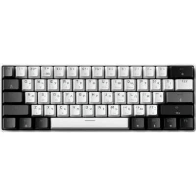 Клавіатура GamePro Genesis Infinity, White/Black, Type-C, механічна (перемикачі Outemu RED), RGB підсвічування, 87 кнопок (87%), 1.75 м, UA/EN (MK130BW)
