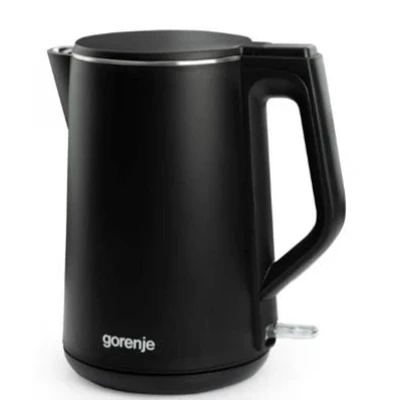 Електрочайник Gorenje K15DWBK, Black, 2200W, 1.5 л, прихований дисковий, пластик + нержавіюча сталь