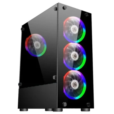 Корпус 1stPlayer V2-A-BK-4F1, Black, без БЖ, Midi Tower, ATX / Micro ATX / Mini ITX, 1xUSB 3.0 / 2xUSB 2.0, макс. CPU - 160 мм / VGA - 300 мм, 4x120 мм ARGB, бічна панель із загартованого скла Корпус 1stPlayer V2-A-BK-4F1, Black, без БЖ, Midi Tower, ATX / Micro ATX / Mini ITX, 1xUSB 3.0 / 2xUSB 2.0, макс. CPU - 160 мм / VGA - 300 мм, 4x120 мм ARGB, бічна панель із загартованого скла