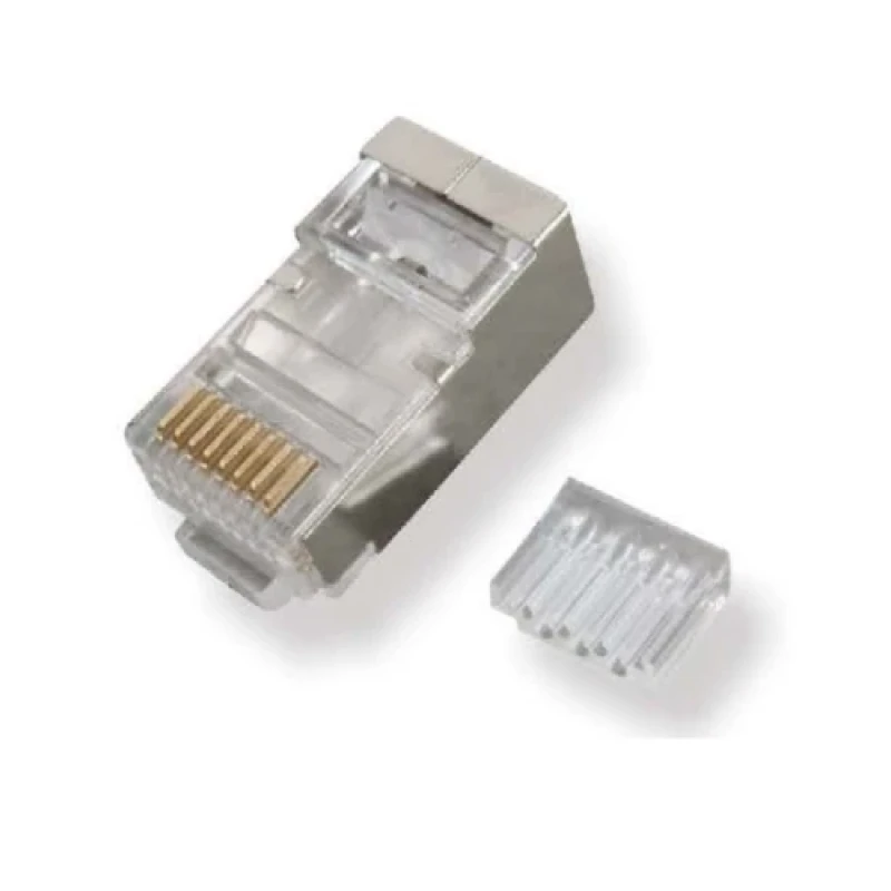 Конектор RJ45, STP, 100 шт, Clear, Cat.6, Kingda (KD-PG8003-C6/100)